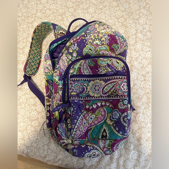 Vera Bradley HEATHER PURPLE PAISLEY  Backpack - Picture 1 of 3